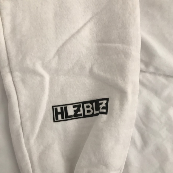 HLZ BLZ White Joggers w Zipper Detail - Picture 4 of 5